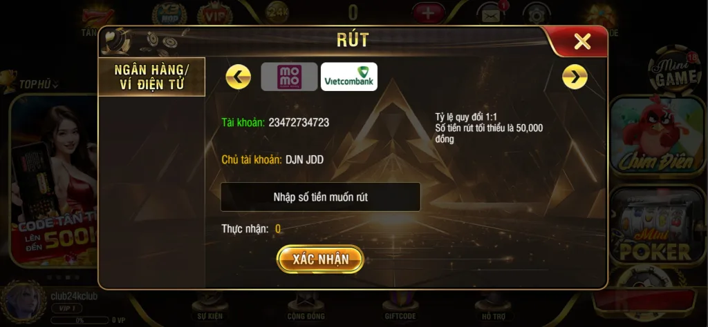 Rút Tiền 24K Club