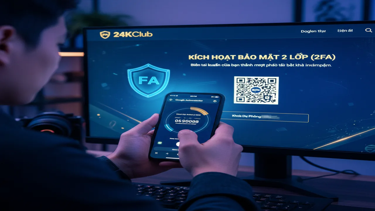Hướng dẫn bảo mật tài khoản 2 lớp (2FA) 24KClub