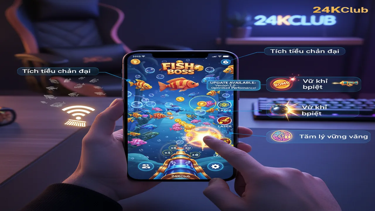 Kinh nghiệm chơi Bắn cá trên mobile mượt mà 24KClub