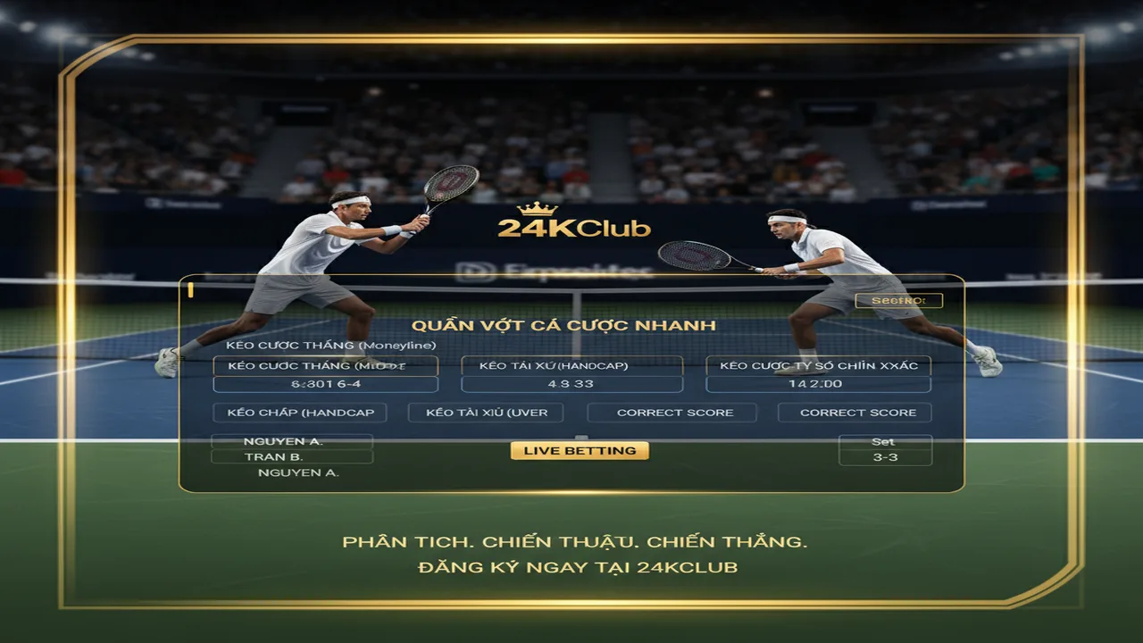 Cách chơi cá cược quần vợt (Tennis) 24KClub