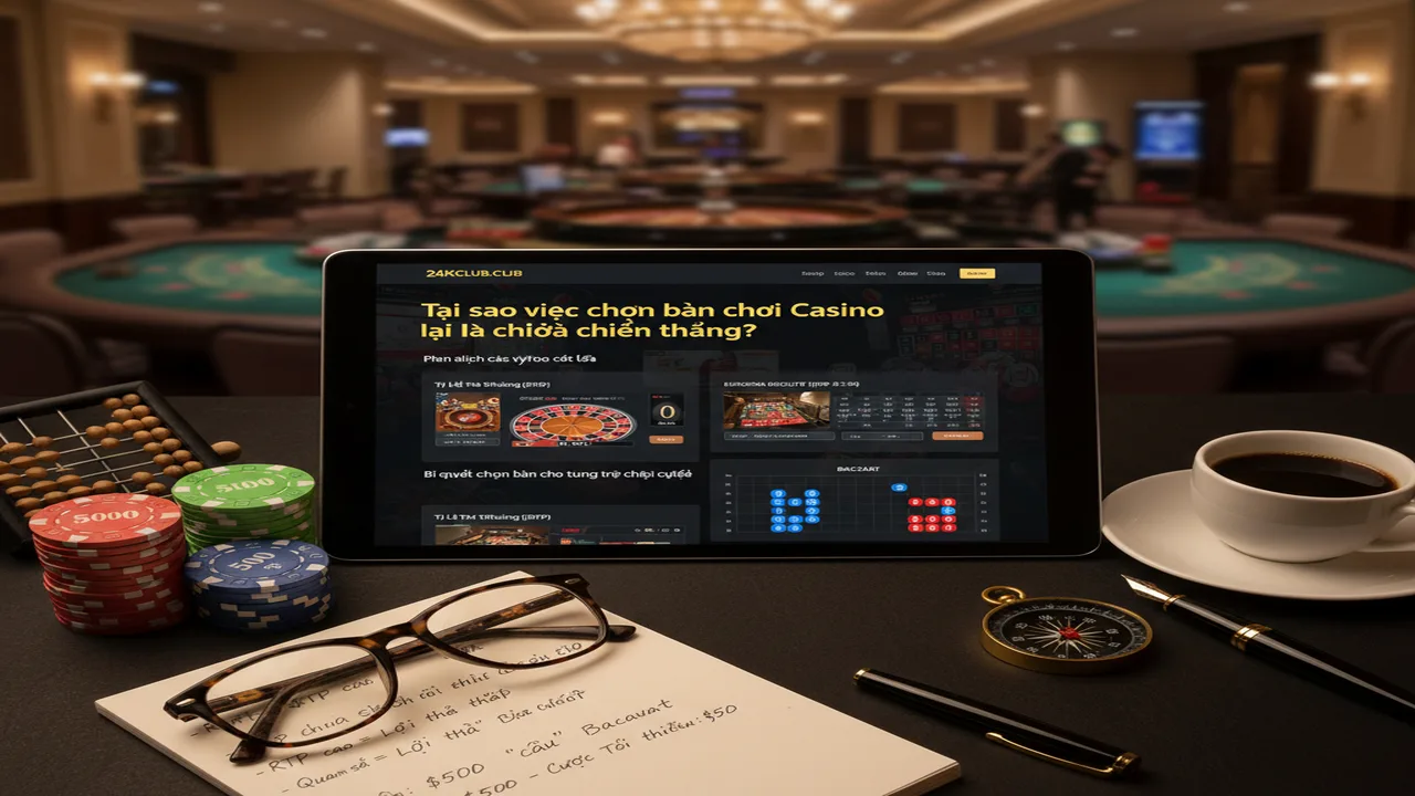 Cách chọn bàn chơi Casino có tỷ lệ thắng cao 24KClub
