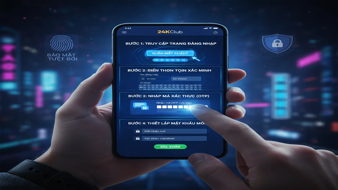 Hướng dẫn cách khôi phục mật khẩu tài khoản 24KClub