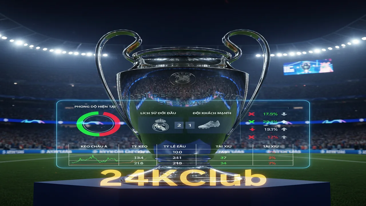 Hướng dẫn soi kèo Cúp C1 (Champions League) chi tiết 24KClub