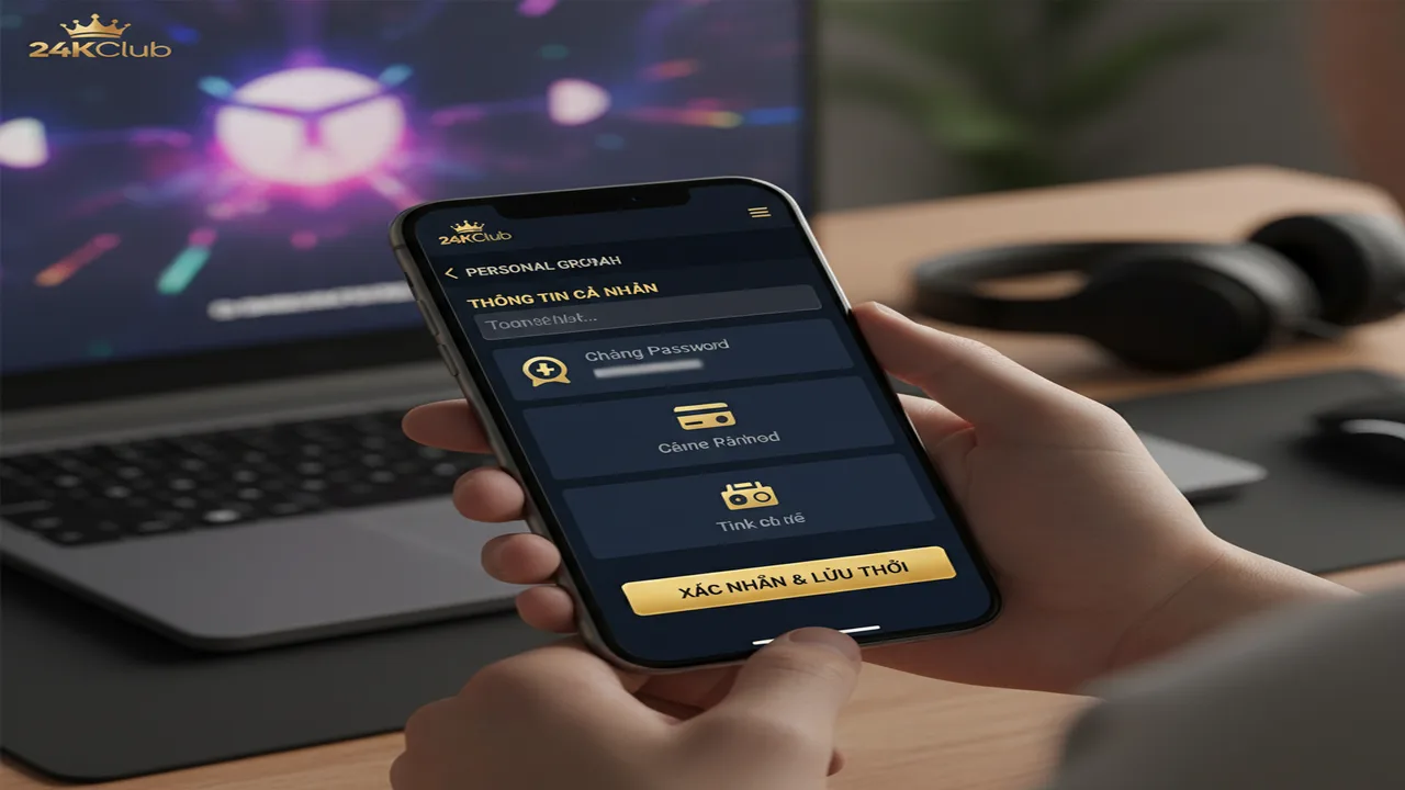 Cách thay đổi thông tin cá nhân và tài khoản 24KClub