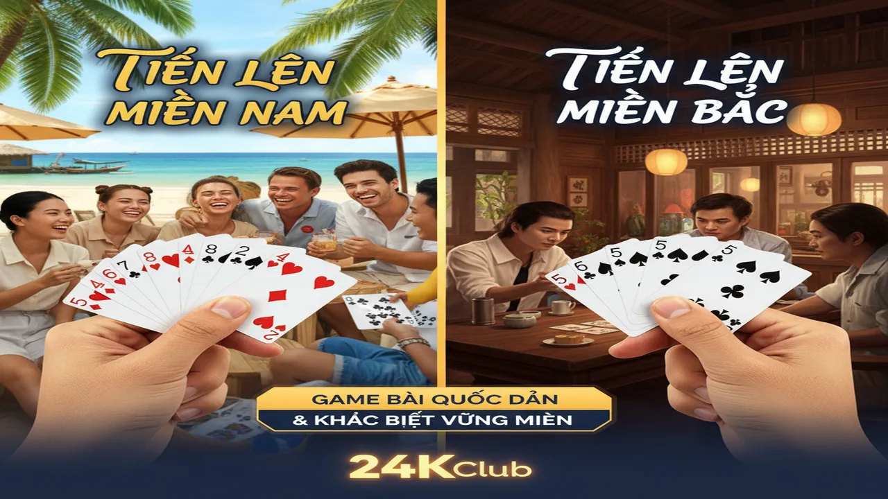 Cách chơi bài Tiến lên miền Bắc vs miền Nam 24KClub
