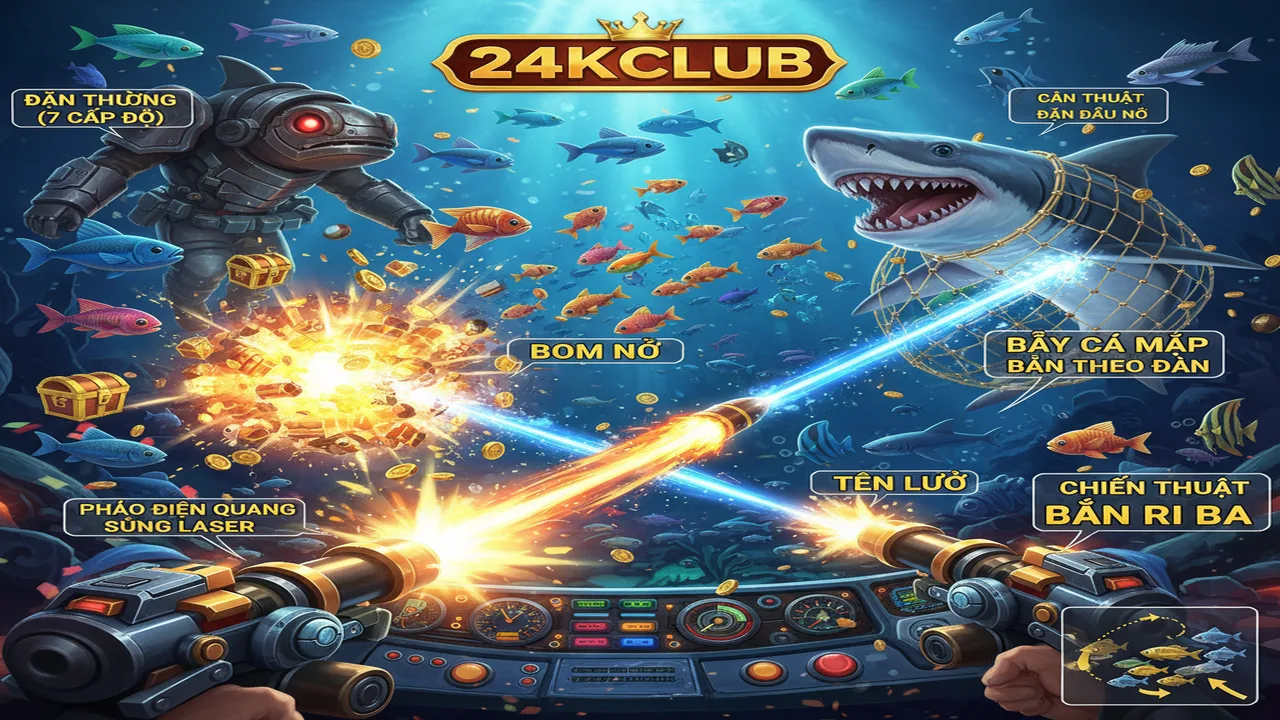Các loại vũ khí trong Bắn cá và cách sử dụng 24KClub