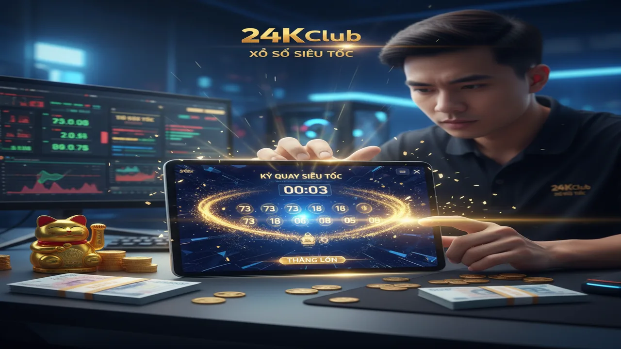 Hướng dẫn chơi Xổ số siêu tốc: Cược nhanh thắng 24KClub